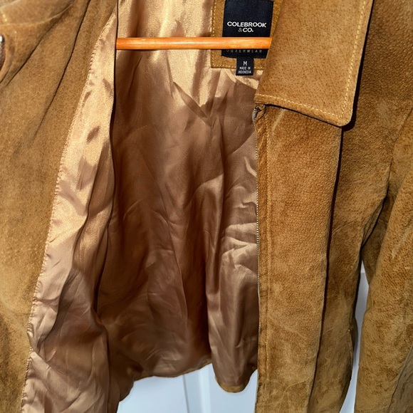 Vtg Colebrook Suede Leather Medium Jacket with Zipper - Picture 4 of 7